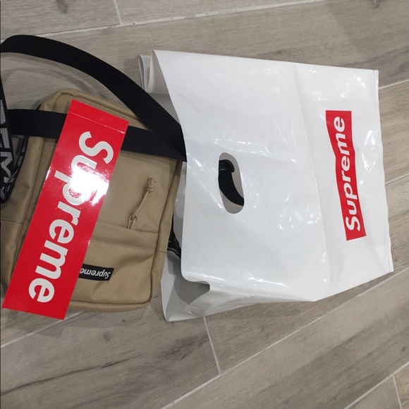 Supreme satchel brand new never used tan colored